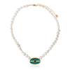 INSPIRE PEARL NECKLACE MALACHITE