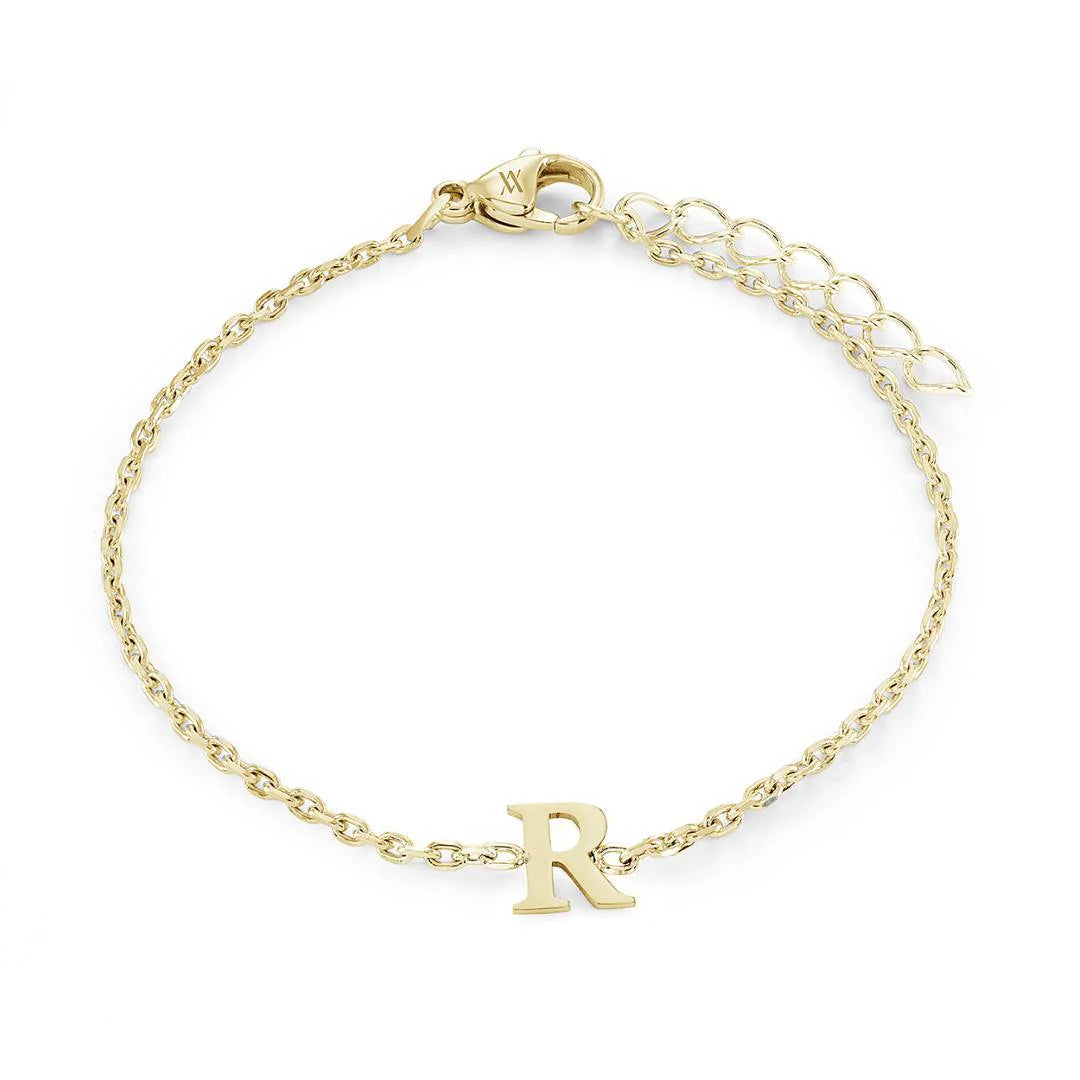 Veloria Stainless Steel  Initial Bracelet