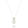 Cultured Pearl and Diamond Cluster Pendant