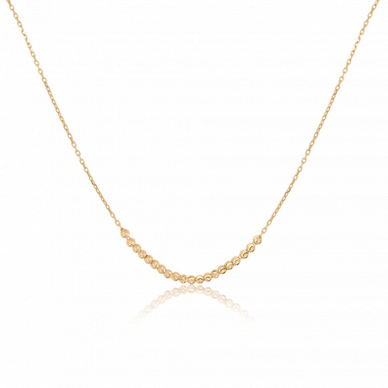 10kt Yellow gold Abacus Bead Necklace