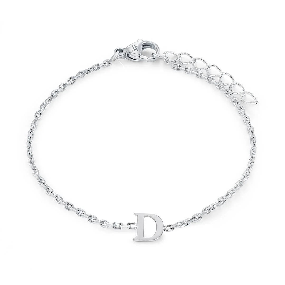 Veloria Stainless Steel  Initial Bracelet