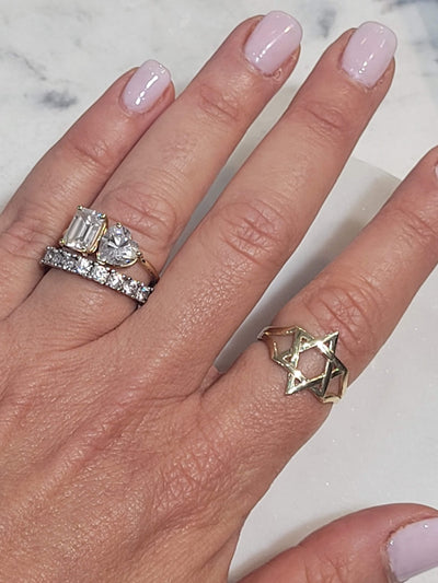 Stand with Me Star of David Ring