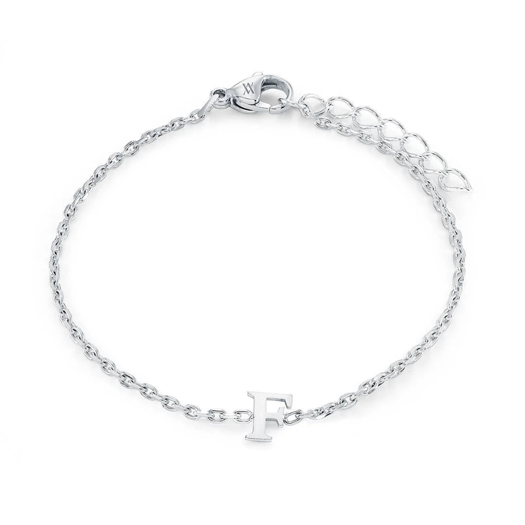 Veloria Stainless Steel  Initial Bracelet