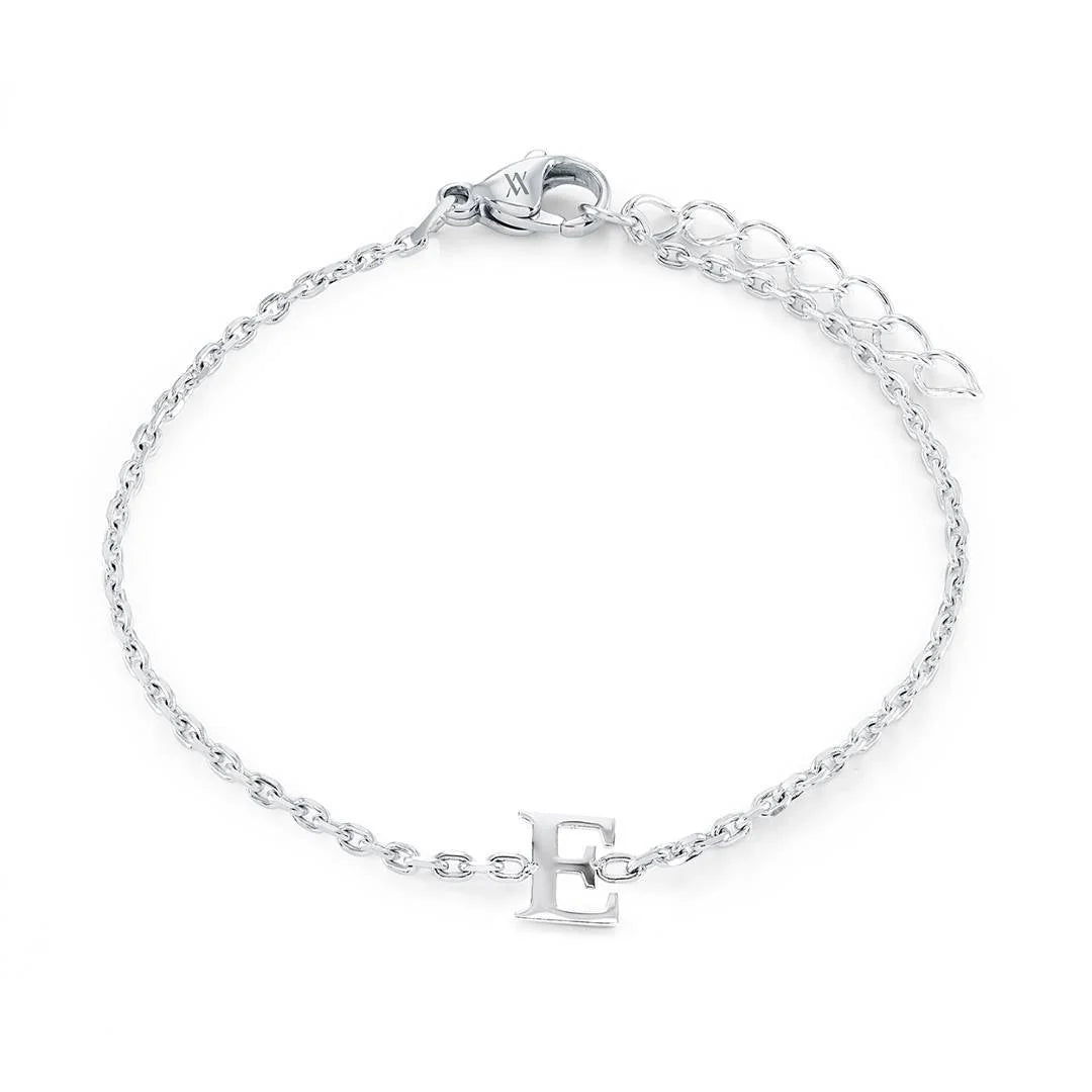 Veloria Stainless Steel  Initial Bracelet