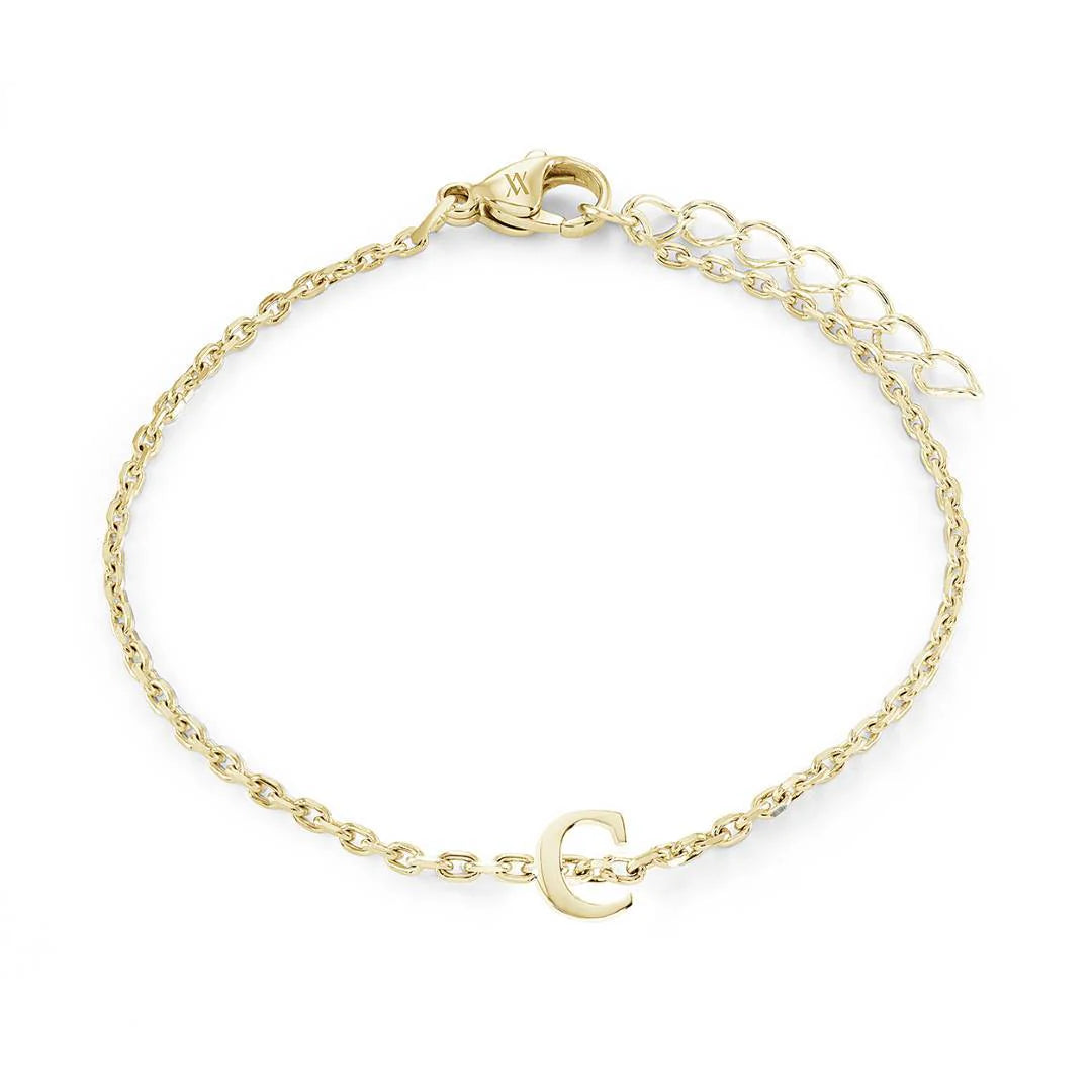 Veloria Stainless Steel  Initial Bracelet
