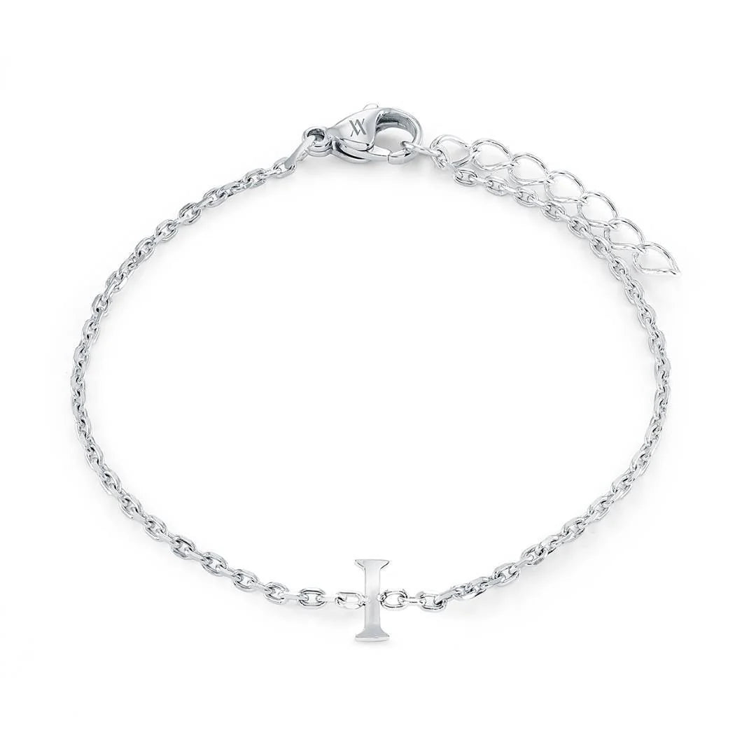 Veloria Stainless Steel  Initial Bracelet