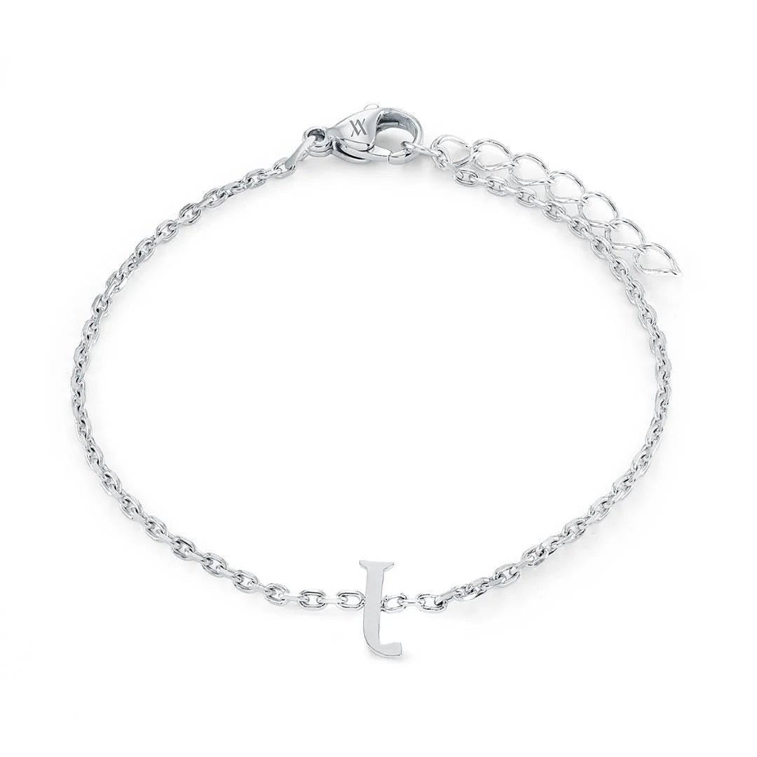 Veloria Stainless Steel  Initial Bracelet