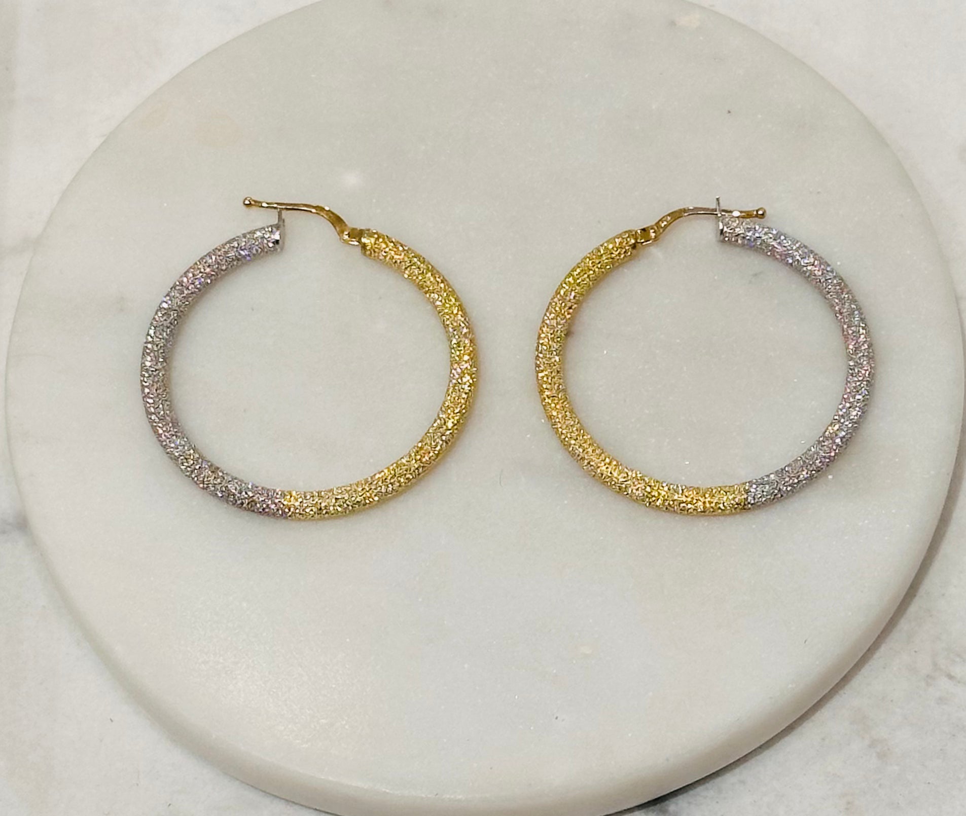 10kt gold Large Shimmer Hoop