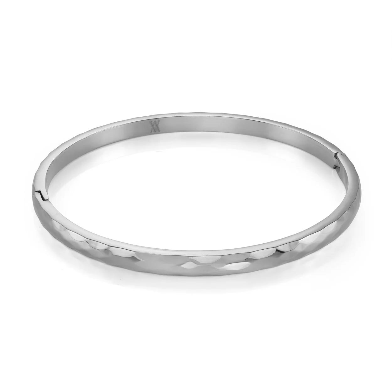 Veloria Stainless Steel Textured 4mm Bangle