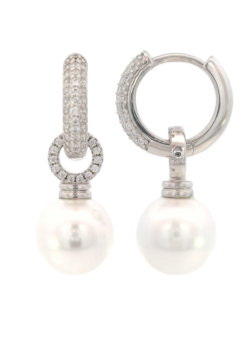 Georgini DUO Hoop Pearl Earrings