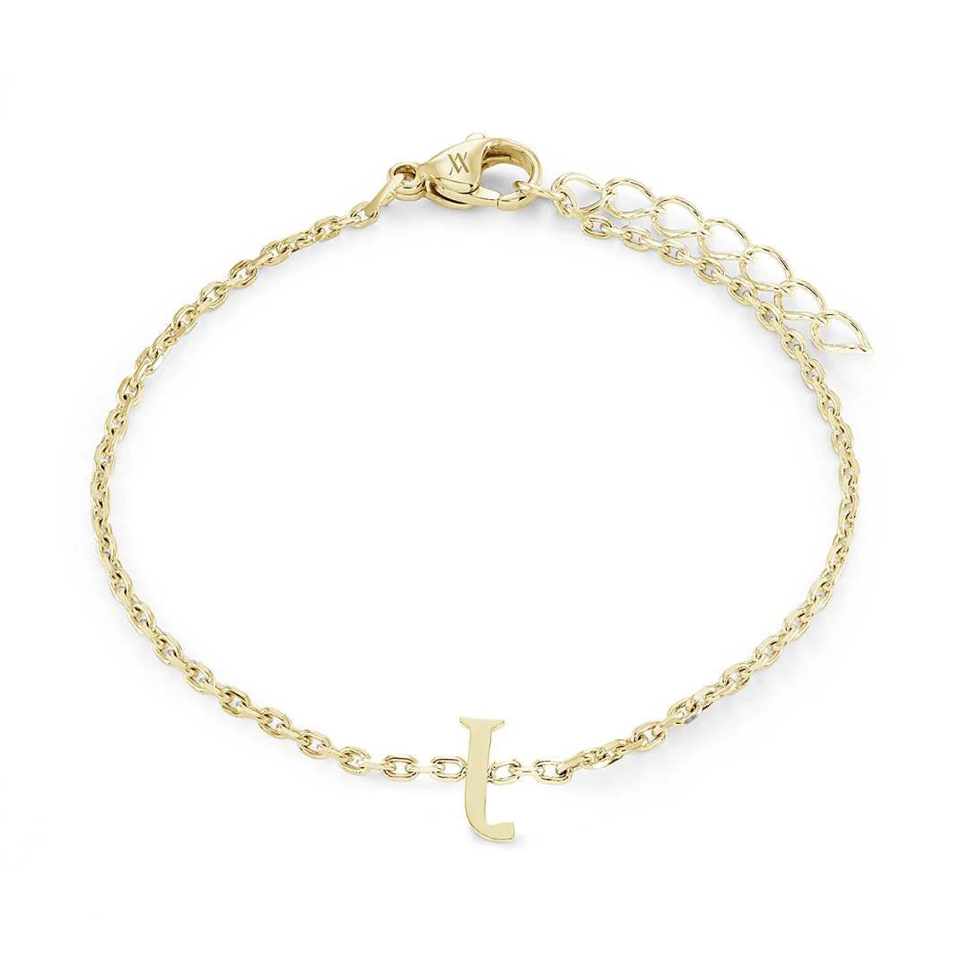 Veloria Stainless Steel  Initial Bracelet