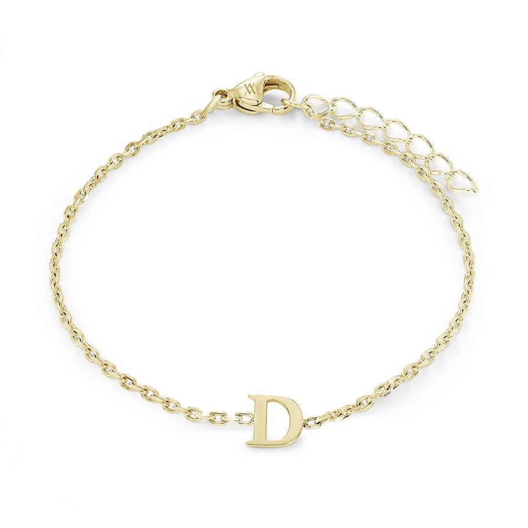 Veloria Stainless Steel  Initial Bracelet