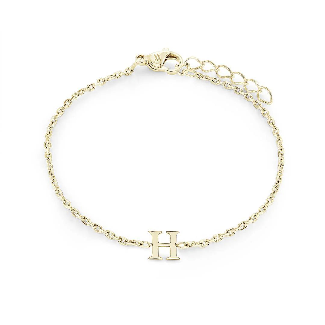 Veloria Stainless Steel  Initial Bracelet