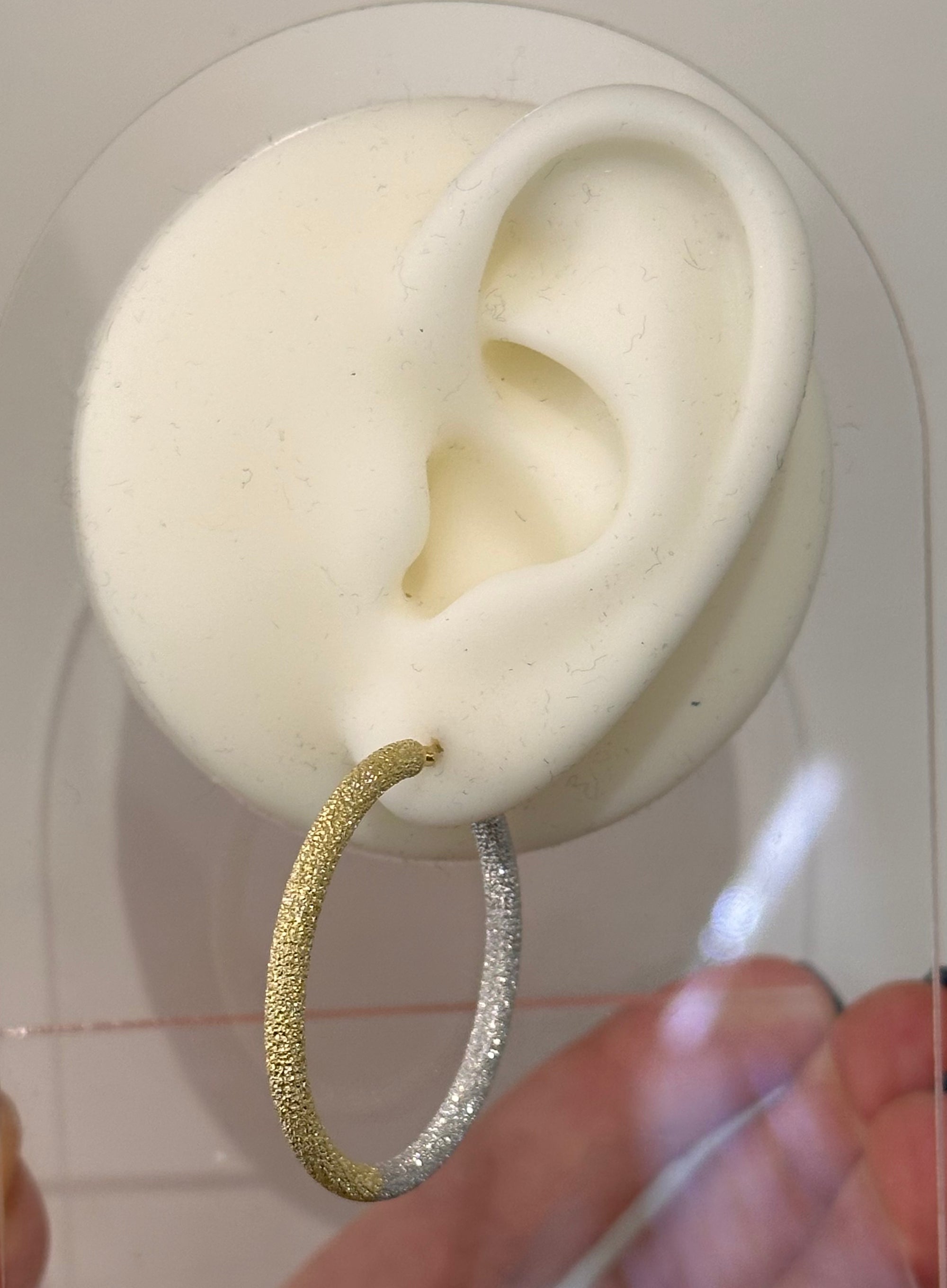 10kt gold Large Shimmer Hoop