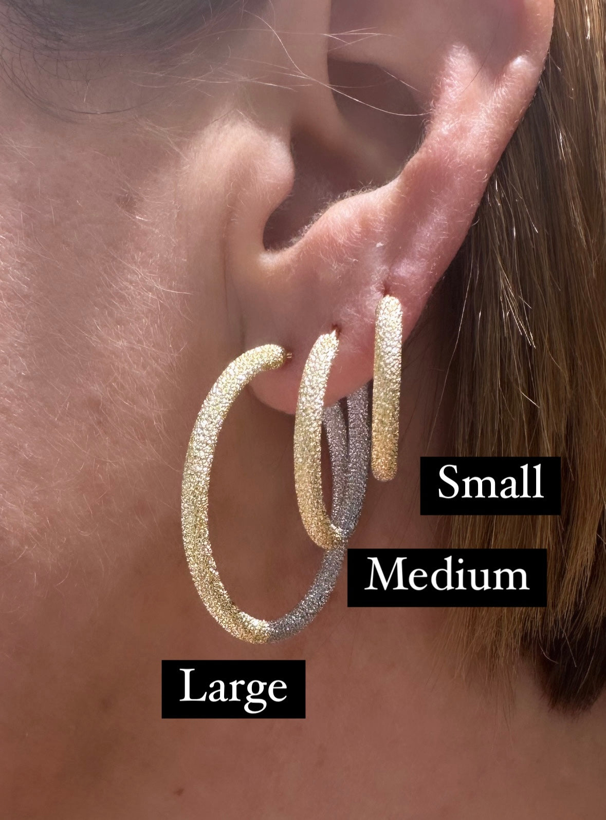 10kt gold Large Shimmer Hoop