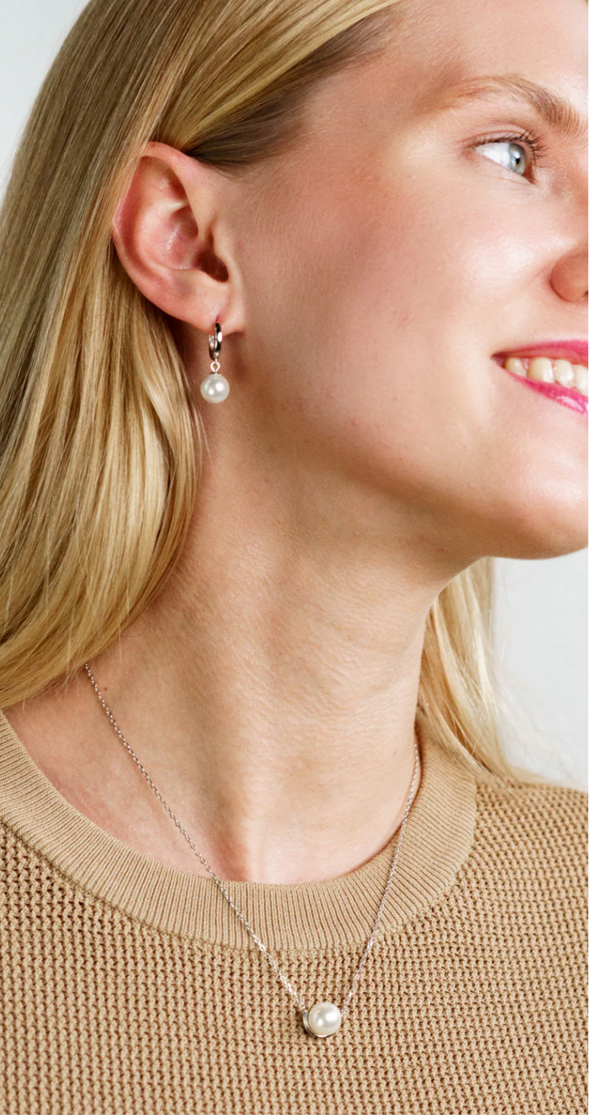 Georgini ADAGIO Crescent Nine-2-Five Pearl Necklace