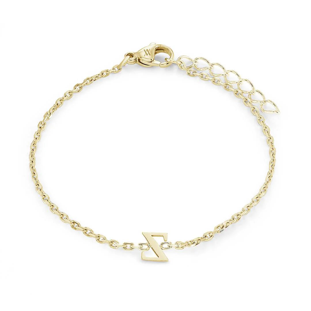 Veloria Stainless Steel  Initial Bracelet