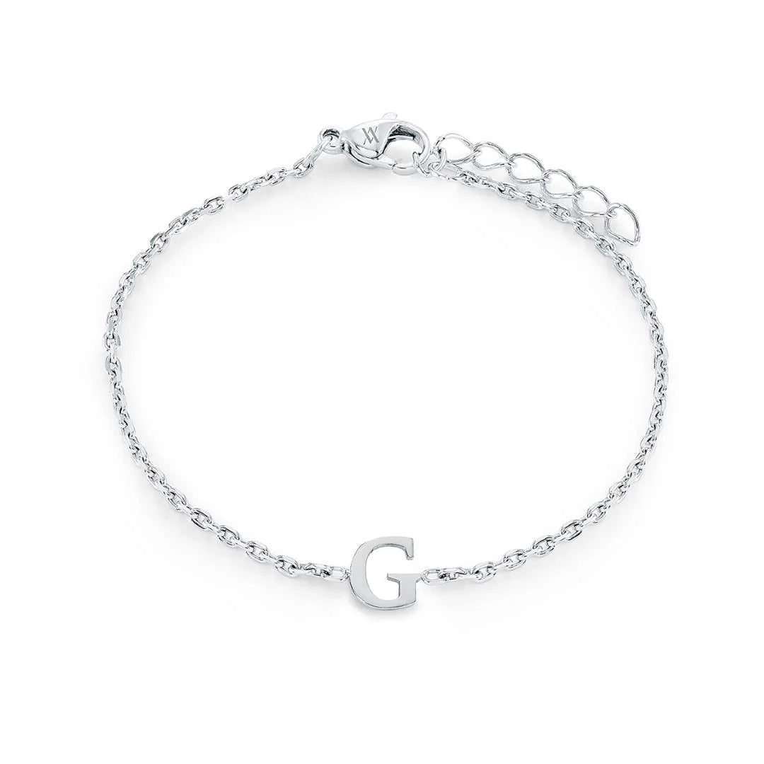 Veloria Stainless Steel  Initial Bracelet