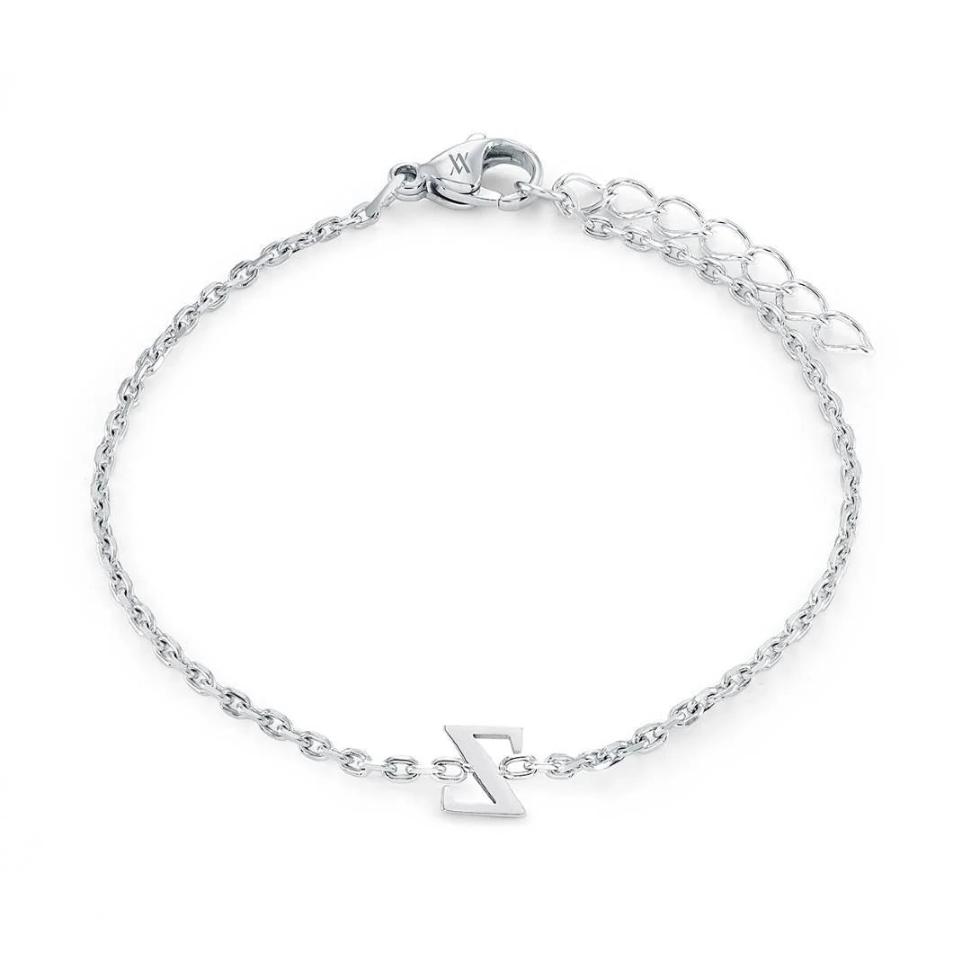 Veloria Stainless Steel  Initial Bracelet