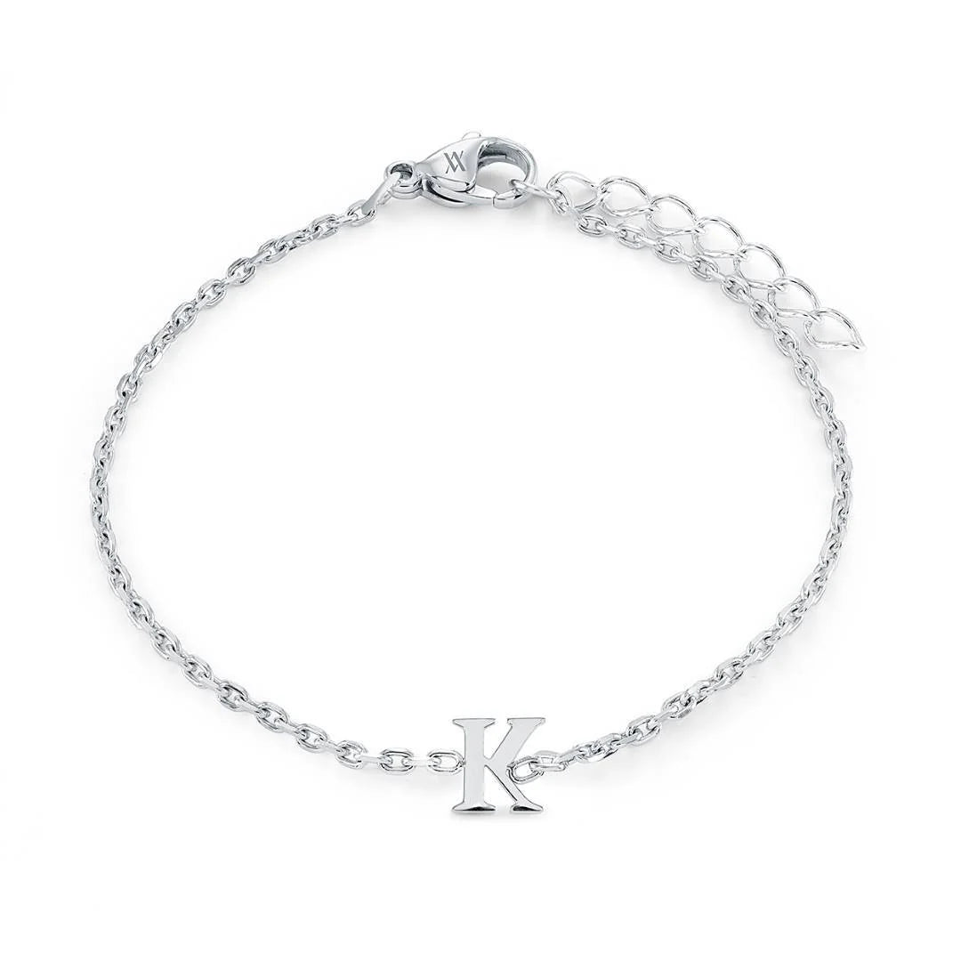 Veloria Stainless Steel  Initial Bracelet