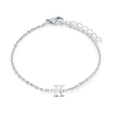 Veloria Stainless Steel  Initial Bracelet