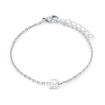 Veloria Stainless Steel  Initial Bracelet