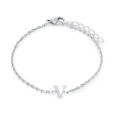 Veloria Stainless Steel  Initial Bracelet