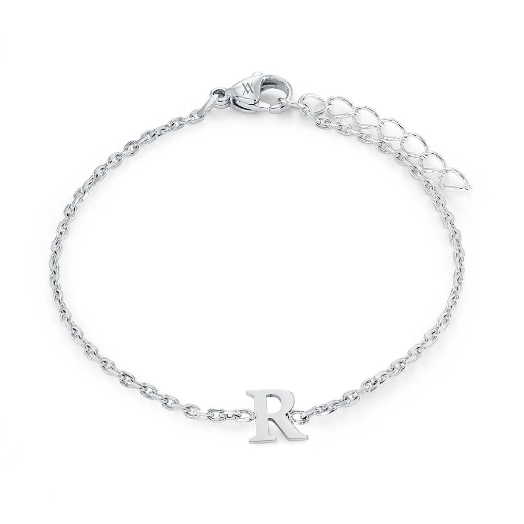 Veloria Stainless Steel  Initial Bracelet