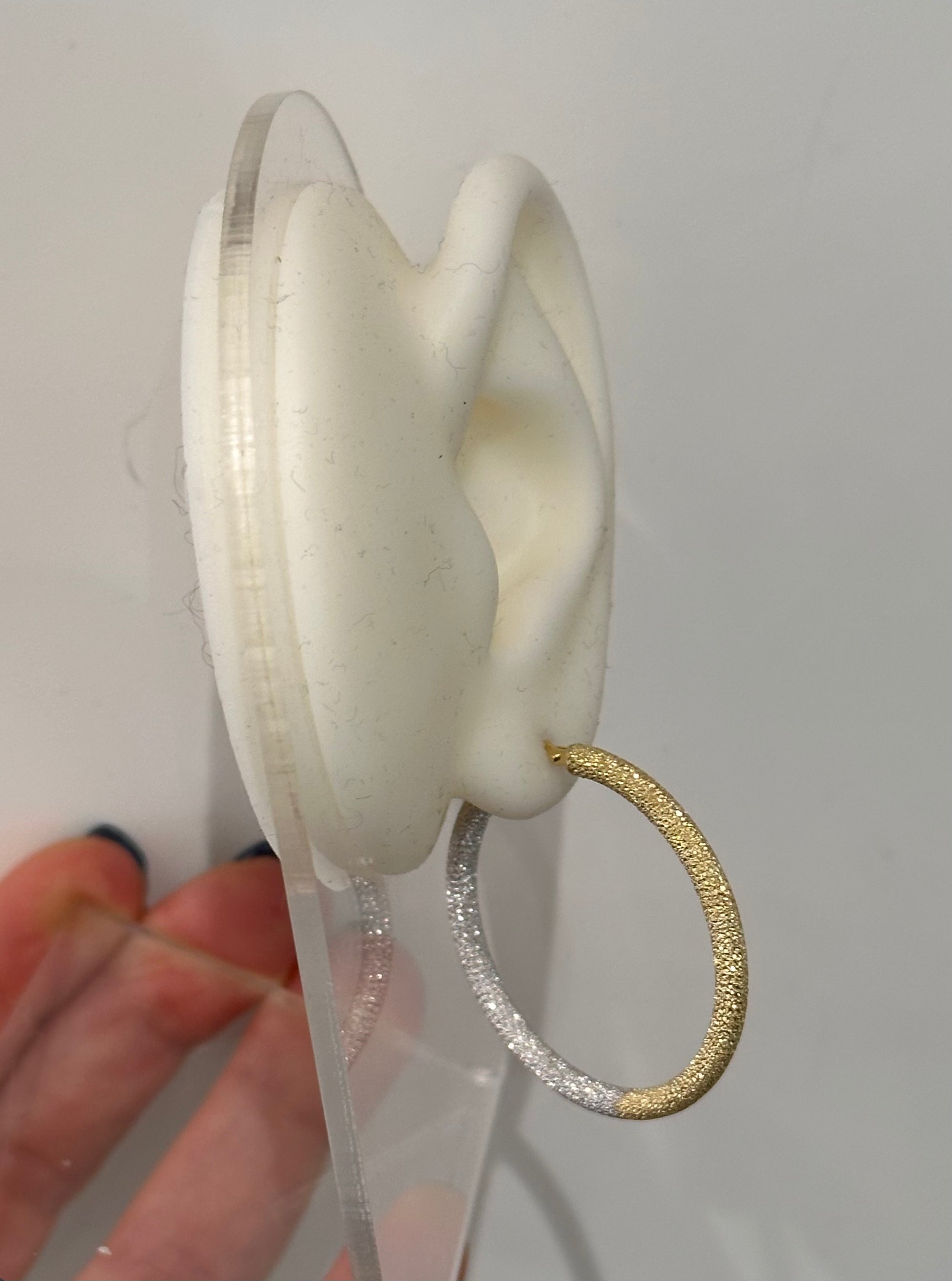 10kt gold Large Shimmer Hoop