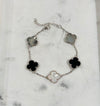 Multi colour 5 station Clover Bracelet