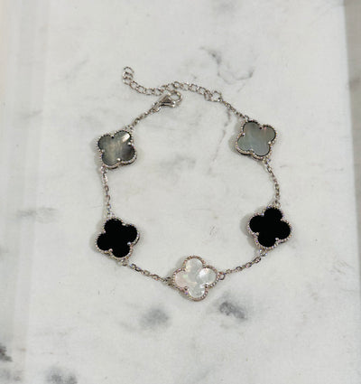 Multi colour 5 station Clover Bracelet