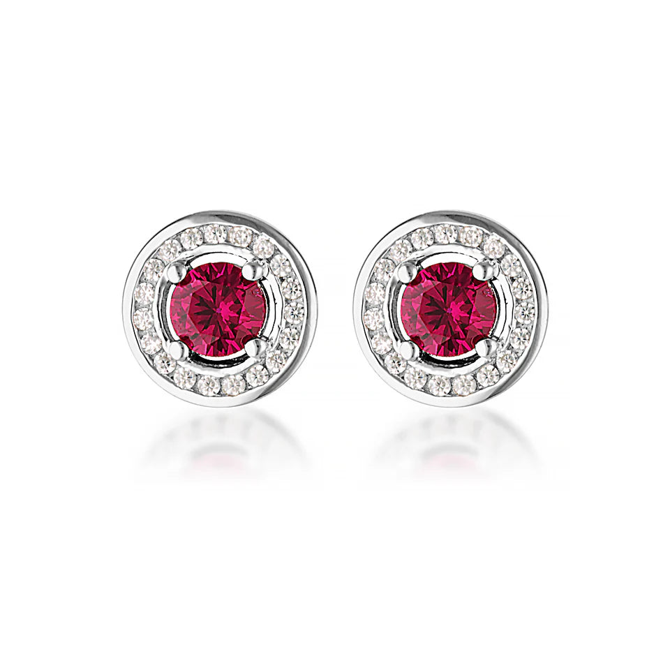 MILESTONE RUBY HALO EARRINGS
