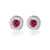 MILESTONE RUBY HALO EARRINGS