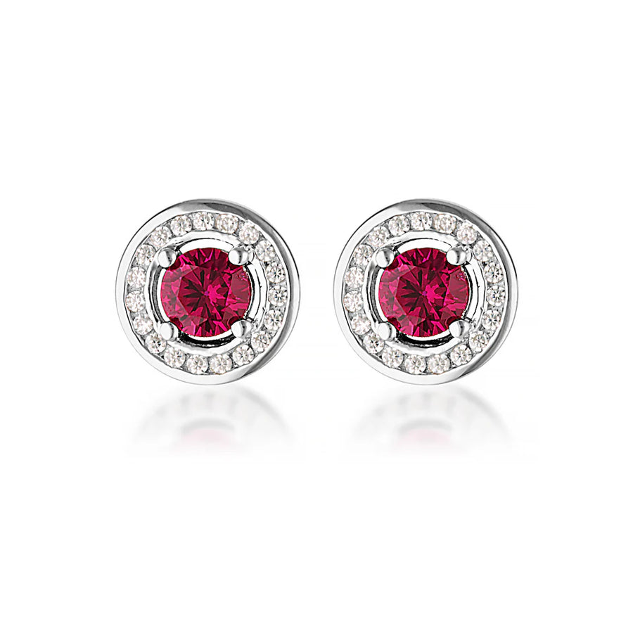 MILESTONE RUBY HALO EARRINGS