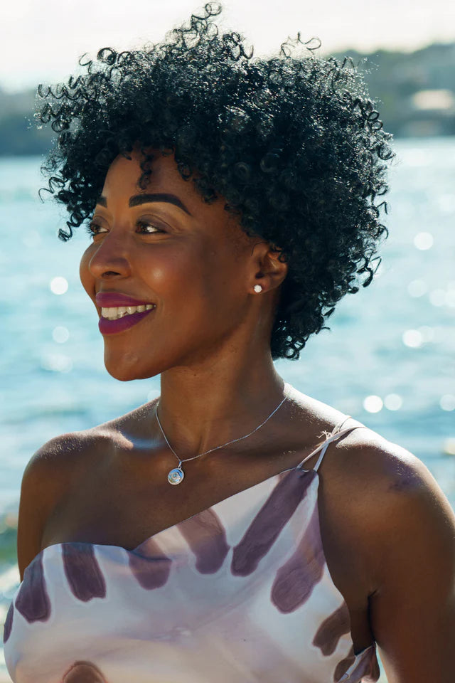 OPAL GLOW BLUE CREATED OPAL EVIL EYE MEDALION