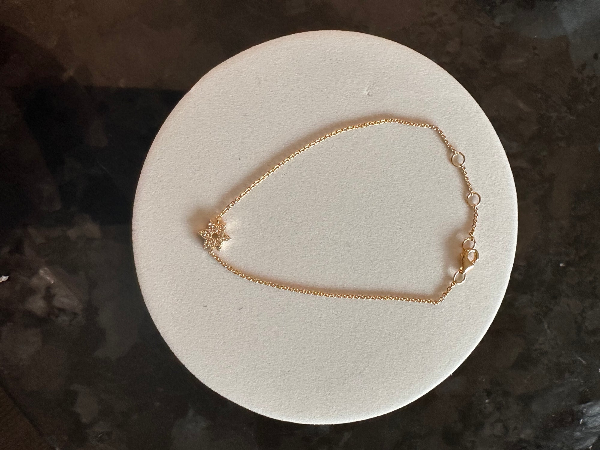 Miss Mimi Dainty CZ Star of David Bracelet