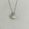 Cultured Pearl and Diamond Cluster Pendant