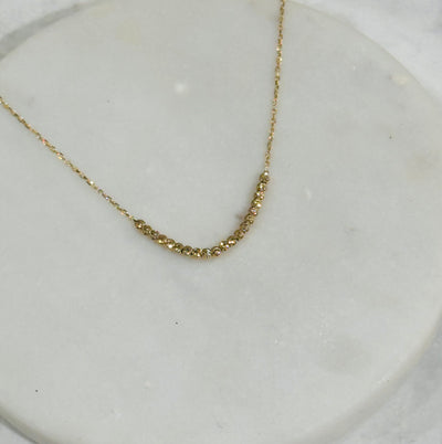 10kt Yellow gold Abacus Bead Necklace