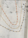 10kt gold Enamel Bead Necklace