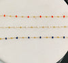 10kt gold Enamel Bead Necklace