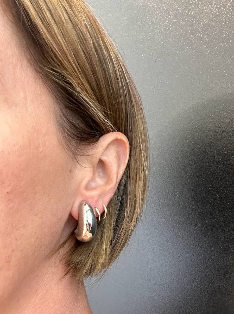 Chunky Moondrop Stud Earrings