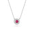 MILESTONE RUBY HALO NECKLACE