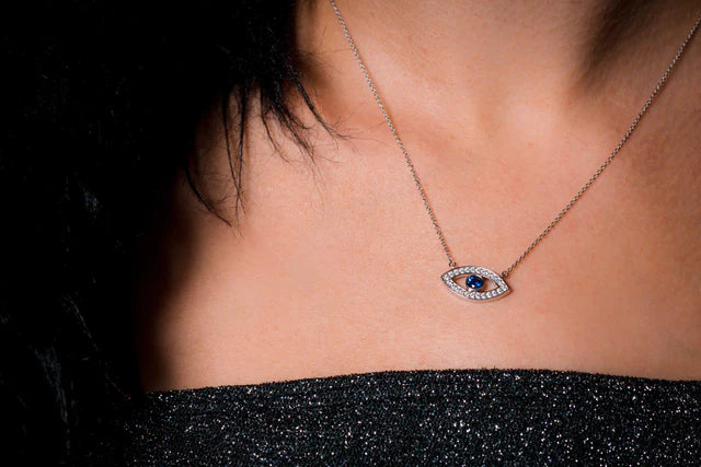 ROCK STAR BLUE EVIL EYE PENDANT