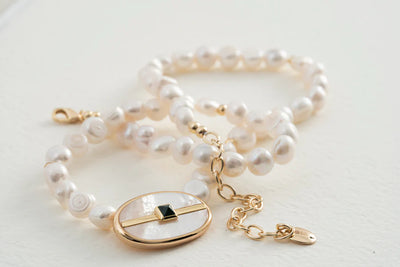 INSPIRE PEARL NECKLACE WHITE MOTHER OF PEARL