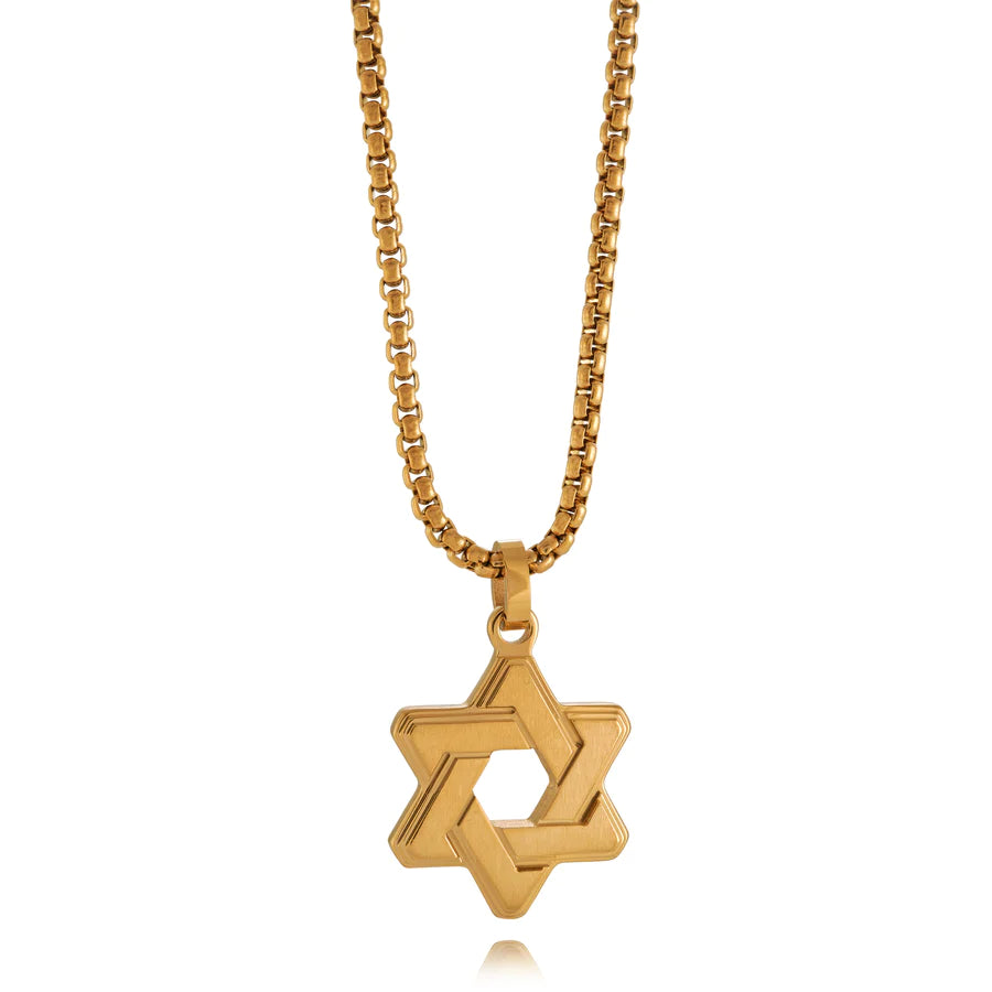 Alpha Brushed Star of David Pendant