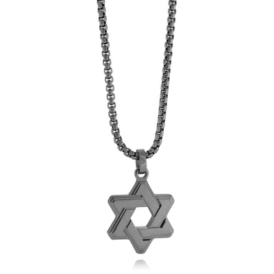 Alpha Brushed Star of David Pendant