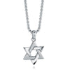 Brushed and Polished Star of David on Chain