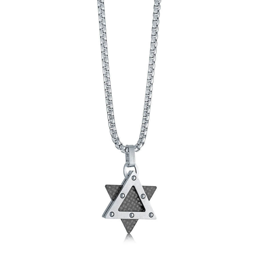 Carbon Fibre Star of David Pendant