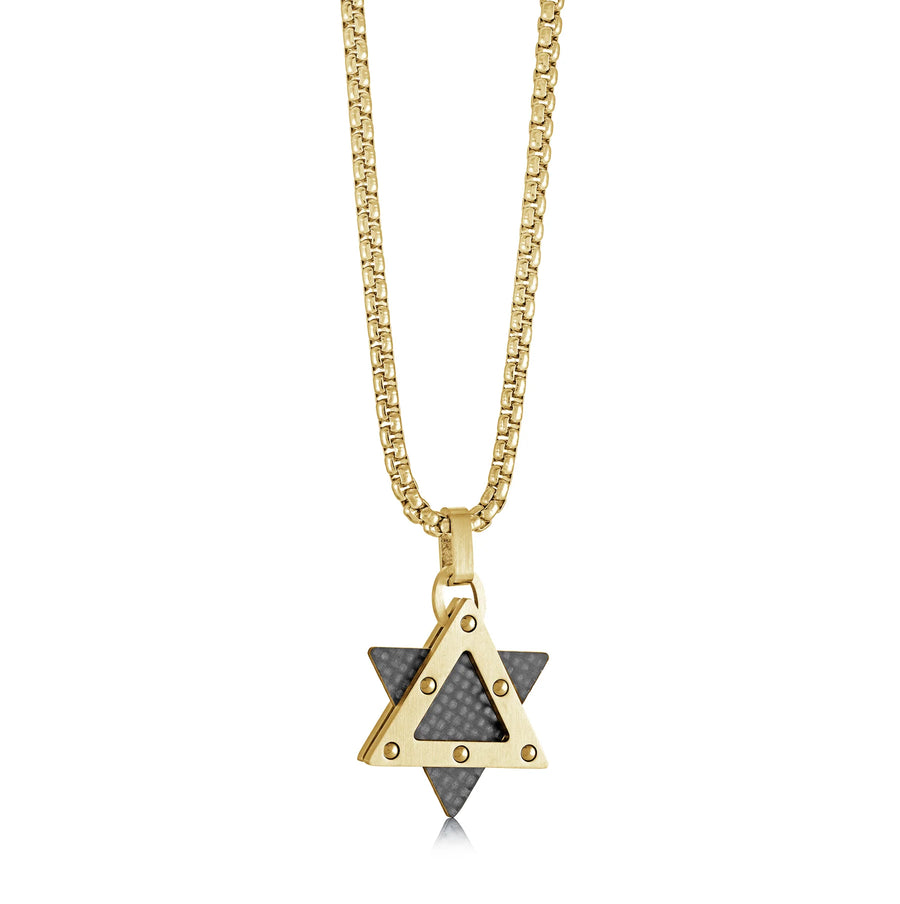 Carbon Fibre Star of David Pendant
