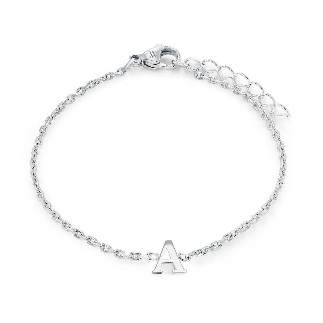 Veloria Stainless Steel  Initial Bracelet